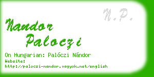 nandor paloczi business card