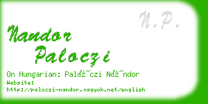 nandor paloczi business card